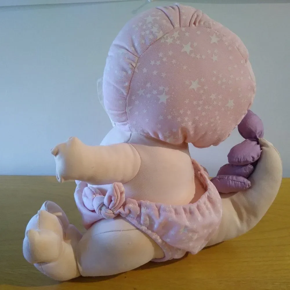 Vintage 90s Dandee Baby Sinclair Plush Doll Vinyl